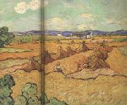 Vincent Van Gogh Wheat Stacks with Reaper (nn04) oil painting reproduction